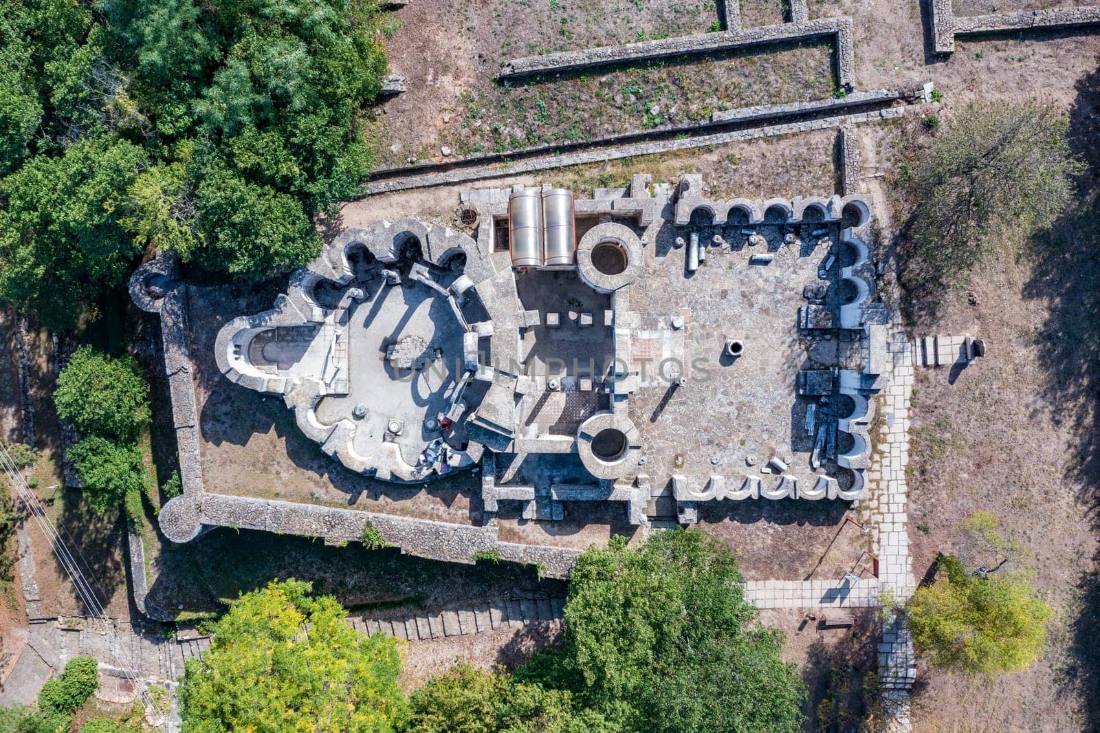 Ruins of Round or Golden Church of St. John, Preslav near The Second capital city of the First Bulgarian Empire Great Preslav, Bulgaria