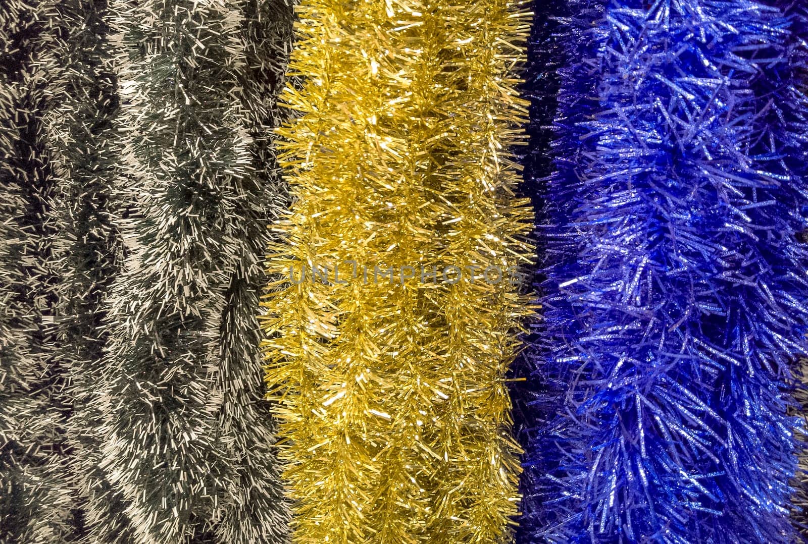 Festive background in a variety of different garlands