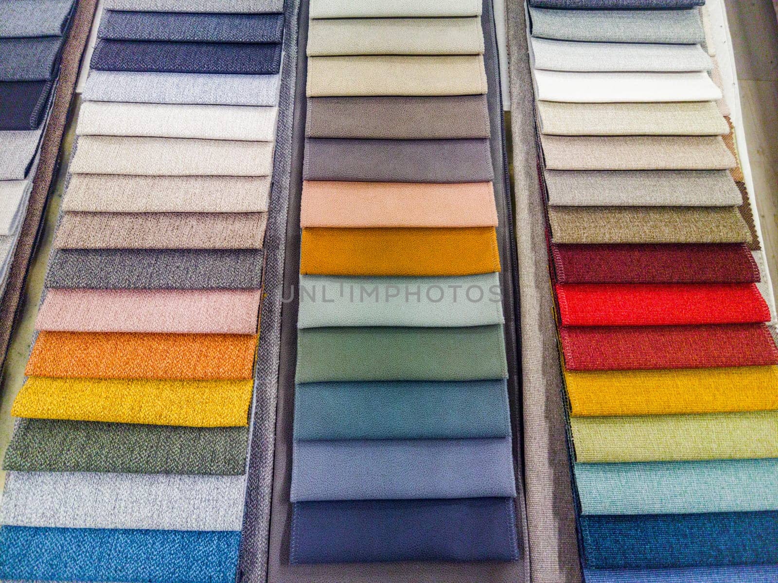 Color palette samples picker of textile fabrics