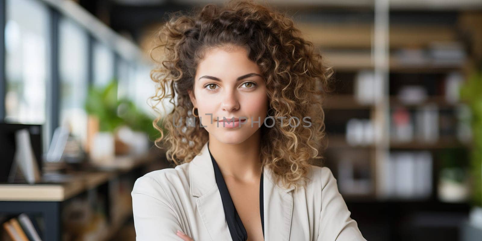 Confident Young Businesswoman in Modern Office