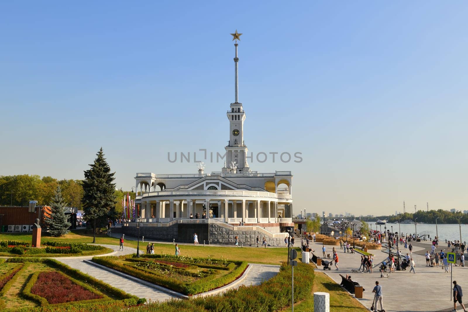 Moscow, Russia - Sept 7. 2024. Northern River Terminal is one of two river terminals in Moscow