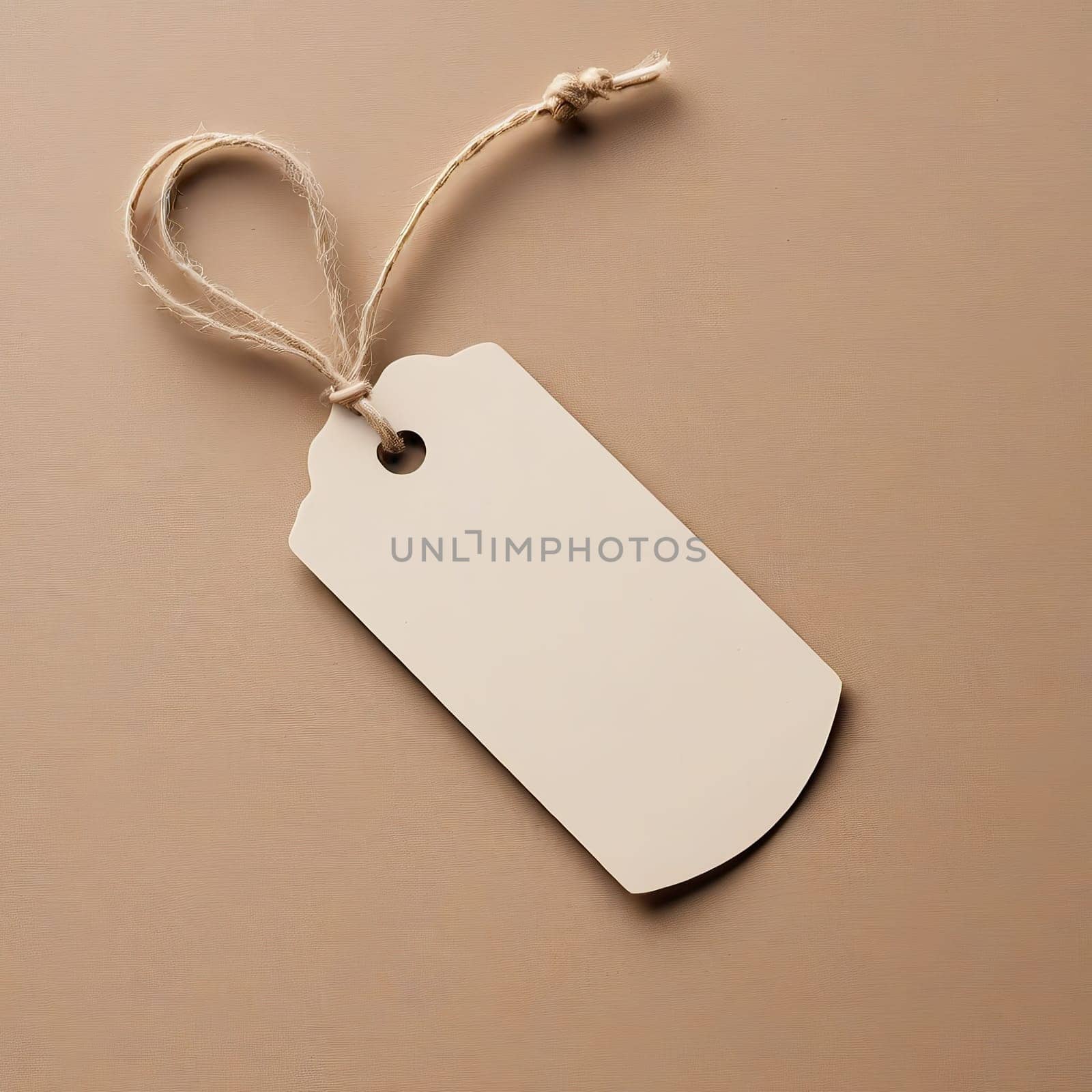 Beige label in wooden color background.Sale price tag.Top view isolated label, Black Friday sale concept. Sale concept. Cut out.