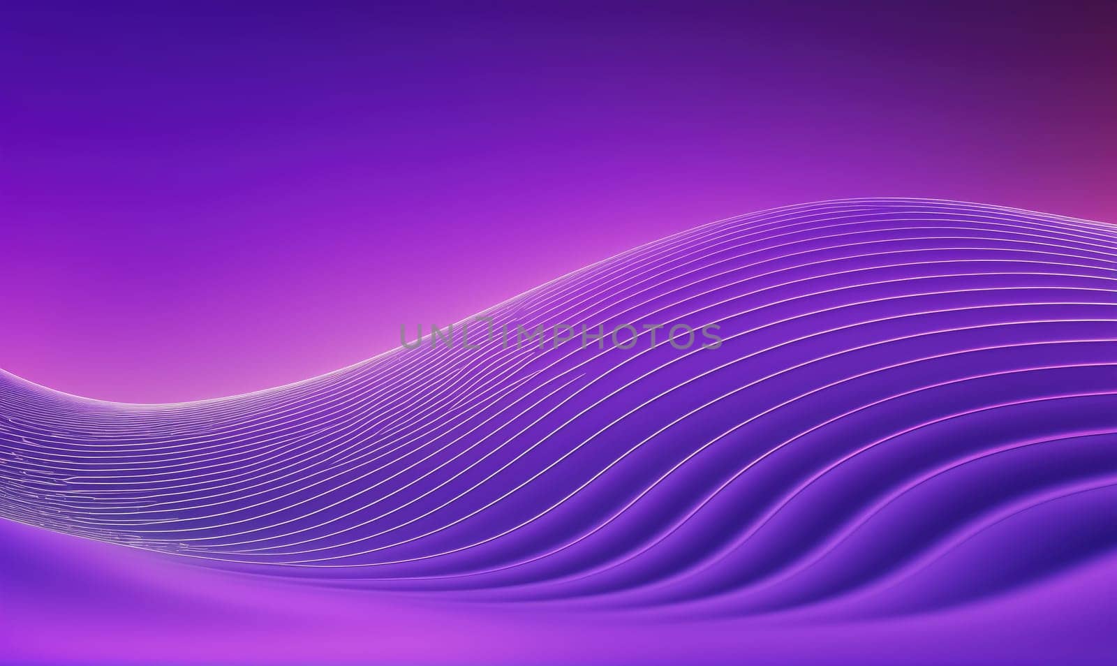 The image features a purple abstract background. The background appears to have waves or ridges, creating a flowing, dynamic effect