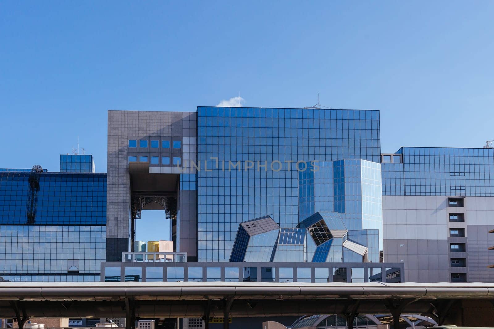 KYOTO, JAPAN - MAY 15, 2019: Kyoto Station building with bus terminal in Kyoto, Japan