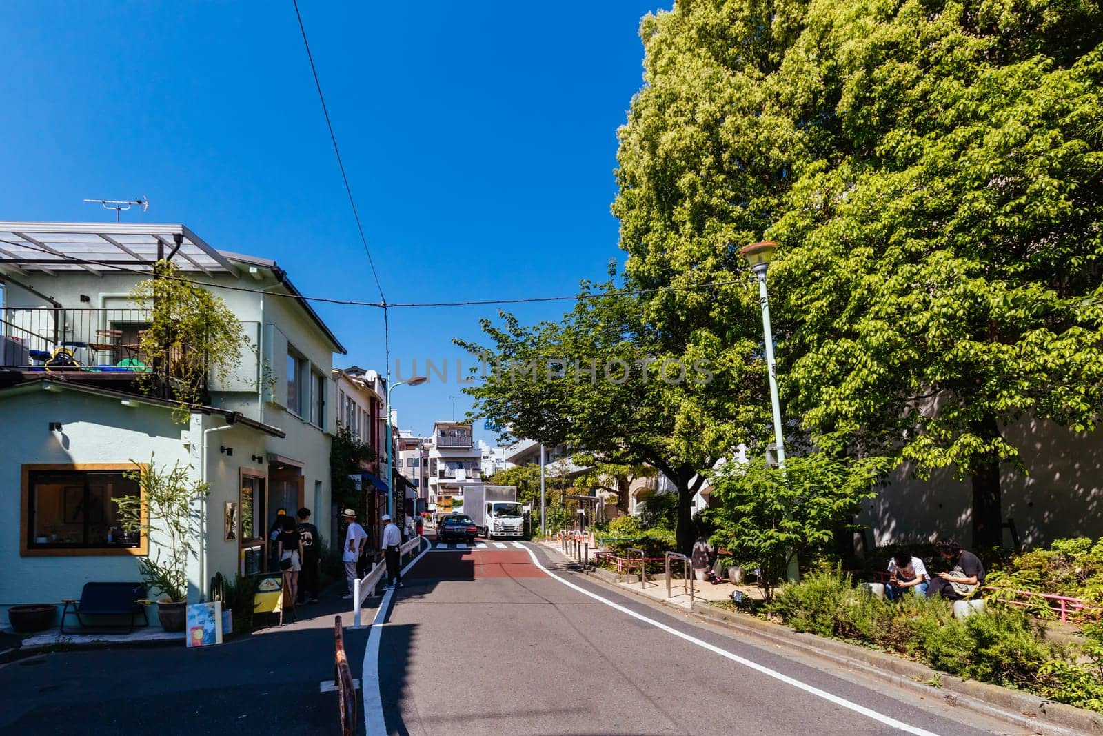 TOKYO, JAPAN - MAY 11, 2019 - Harajuku street life and shops near Cat St in central Tokyo, Japan