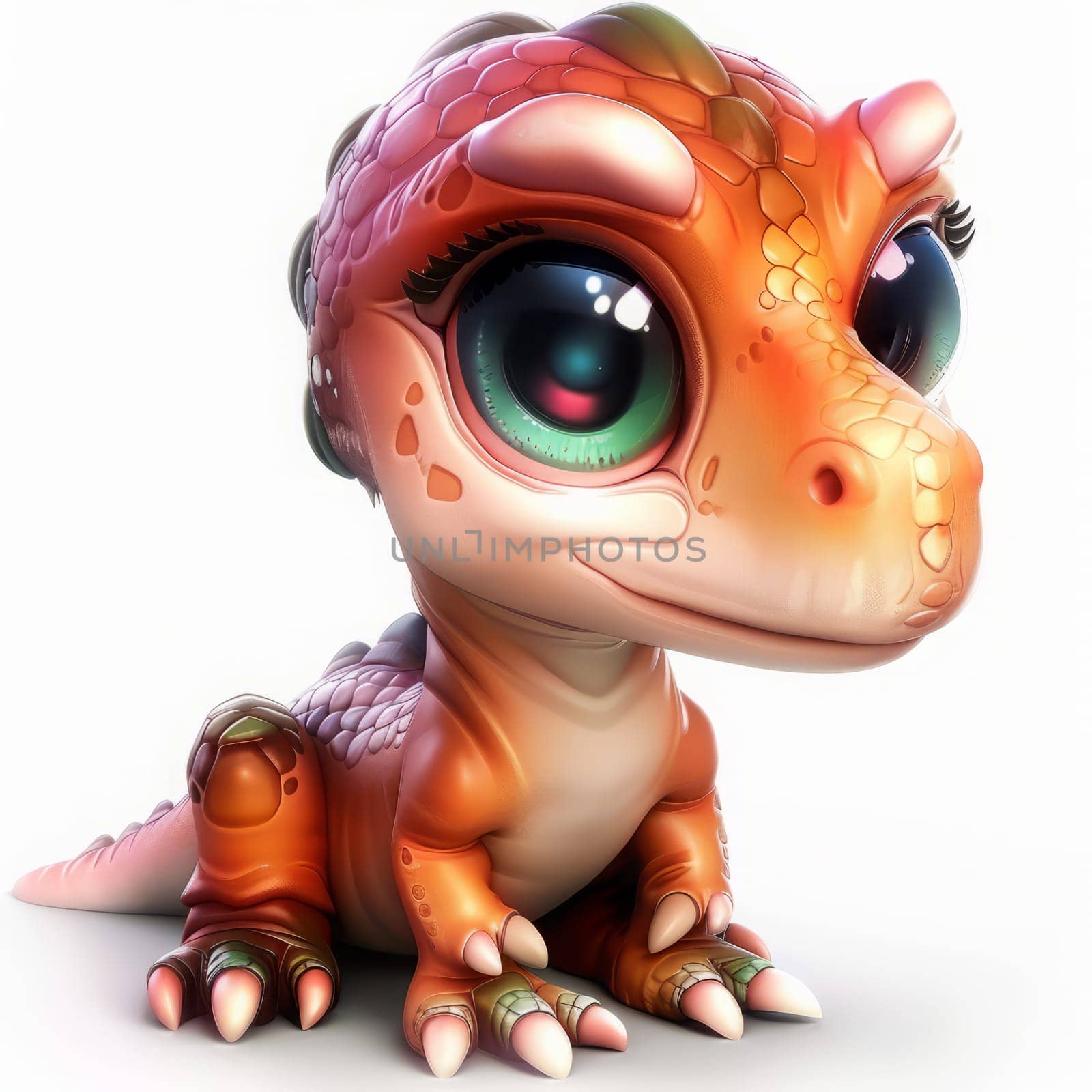Adorable baby therizinosaurus on white background - perfect for kids' room decor and educational materials. baby