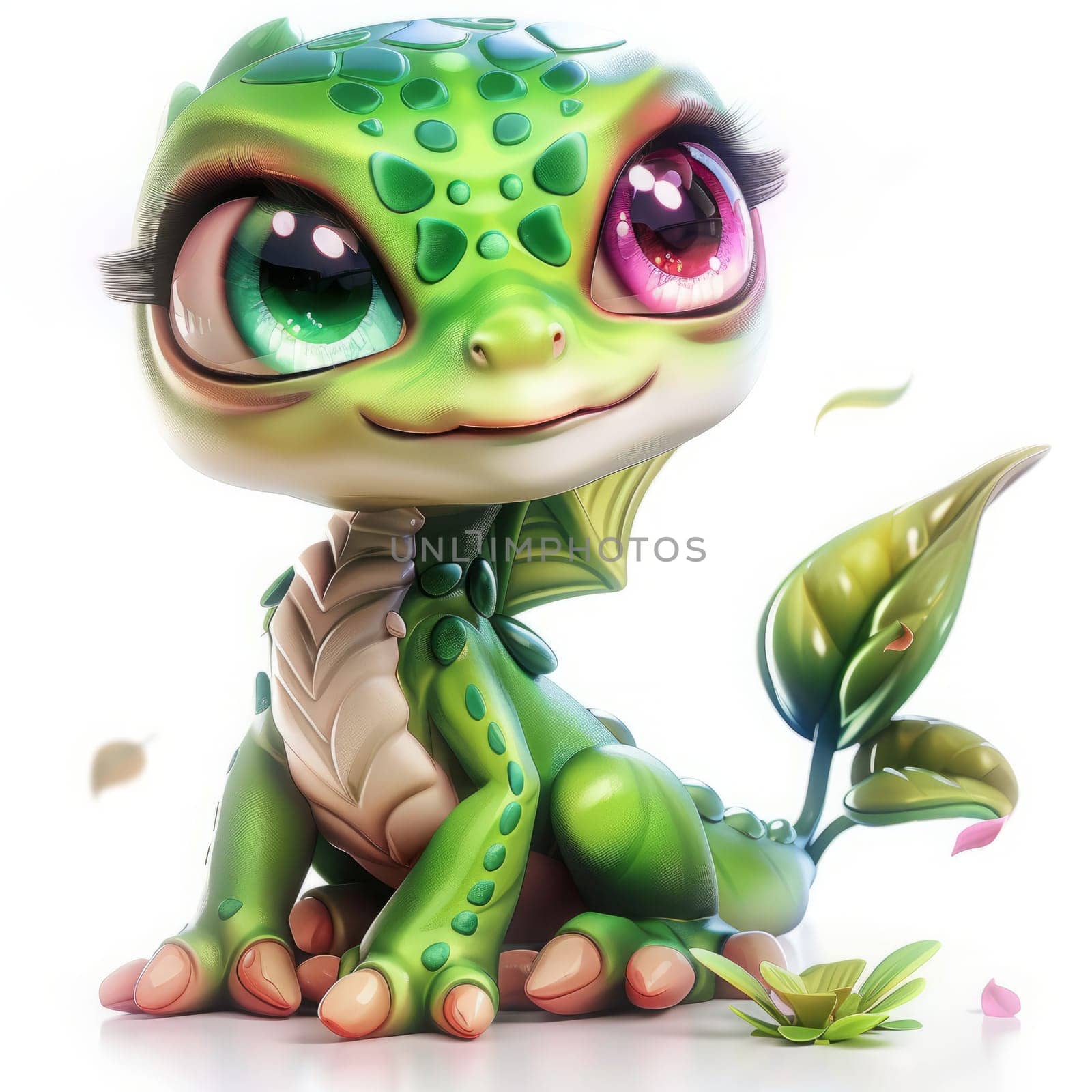 Adorable baby coelophysis on white background: cute dinosaur concept for kids' design. baby