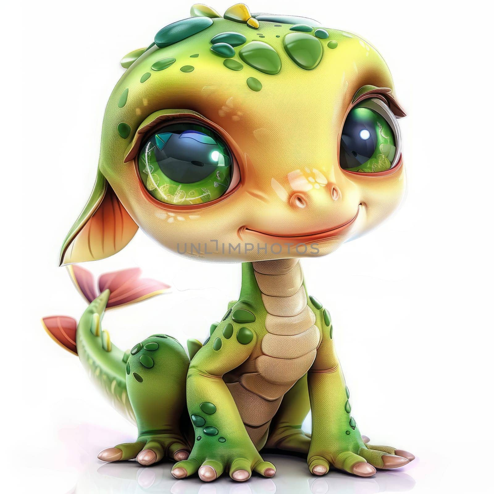 Adorable baby coelophysis cartoon character isolated on white background for children's design and decor. baby