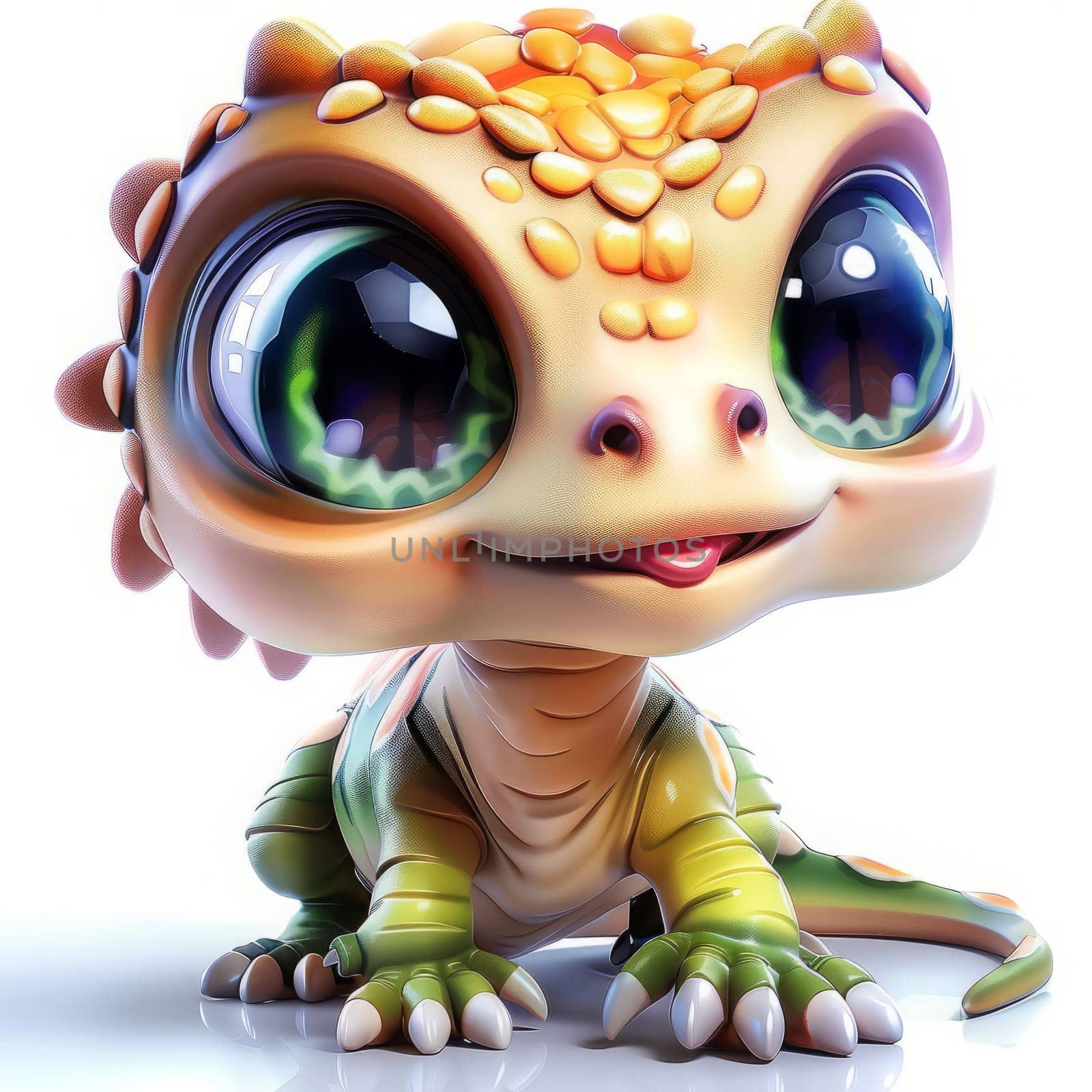 Adorable baby allosaurus on white background for kids' designs and dinosaur themes. baby