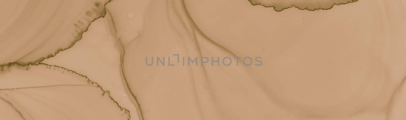 Abstract Coffee Paint. Liquid Brown Banner. by YASNARADA