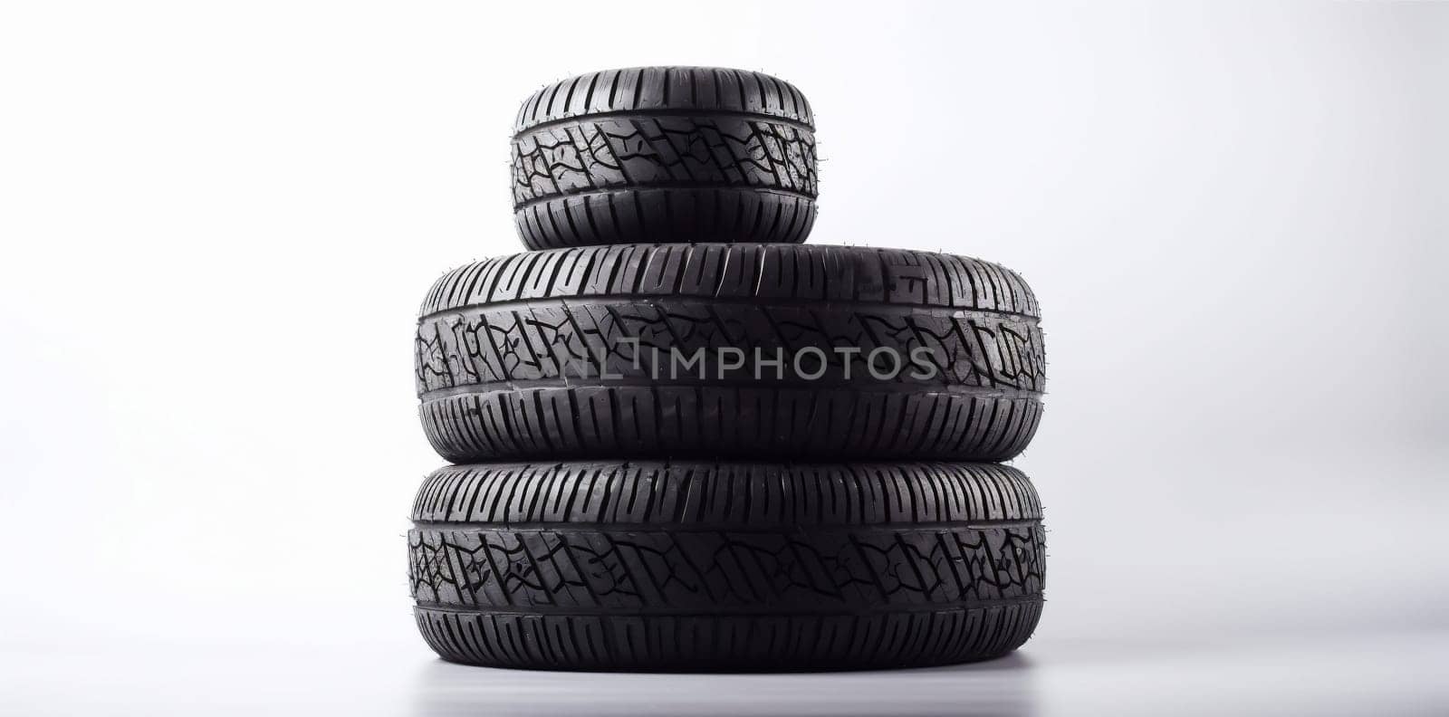 tyre garage wheel isolated automobile object background auto rubber car tire. Generative AI. by Vichizh