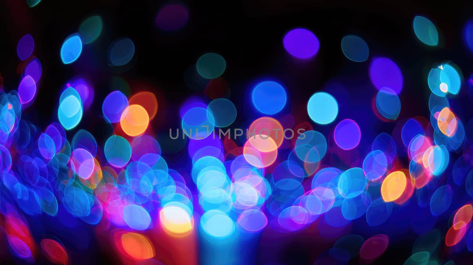 Abstract background of glowing coloured wavy lines on a dark background. Graphic design element with neon lights