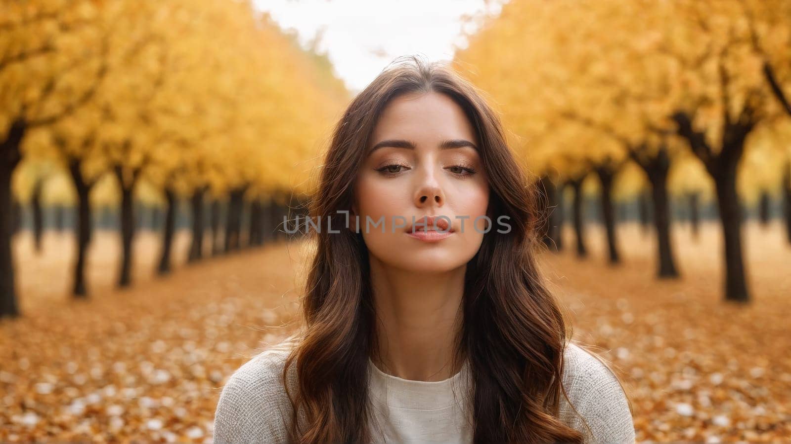 Close up woman outdoors portrait