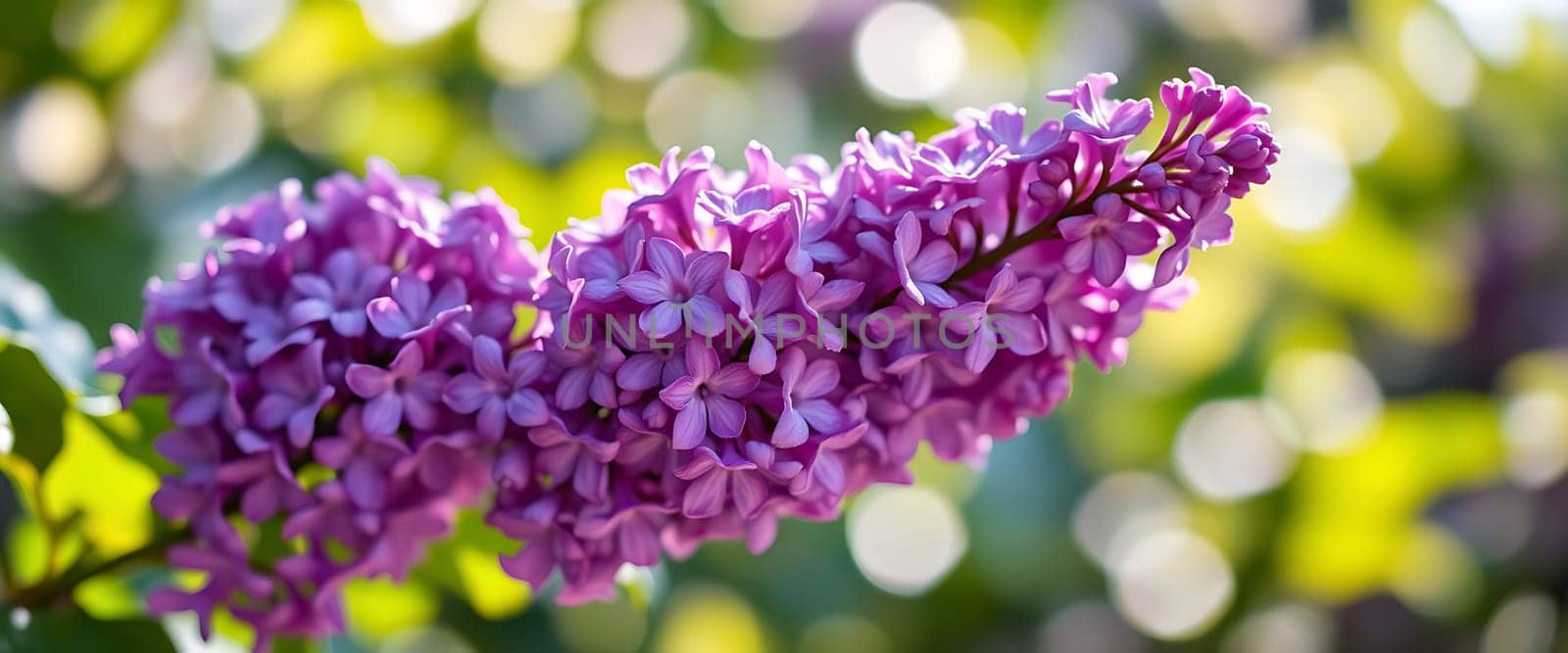Delicate clusters of lilac flowers display their rich purple hues against a background of lush green leaves, creating a picturesque spring atmosphere.
