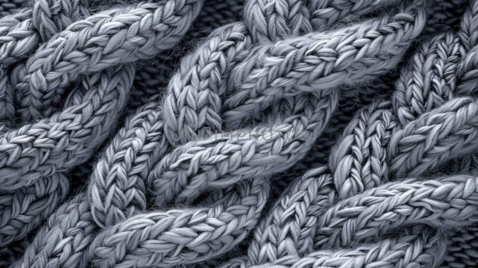 Close-up of woolen knit texture background, creating a visually appealing display