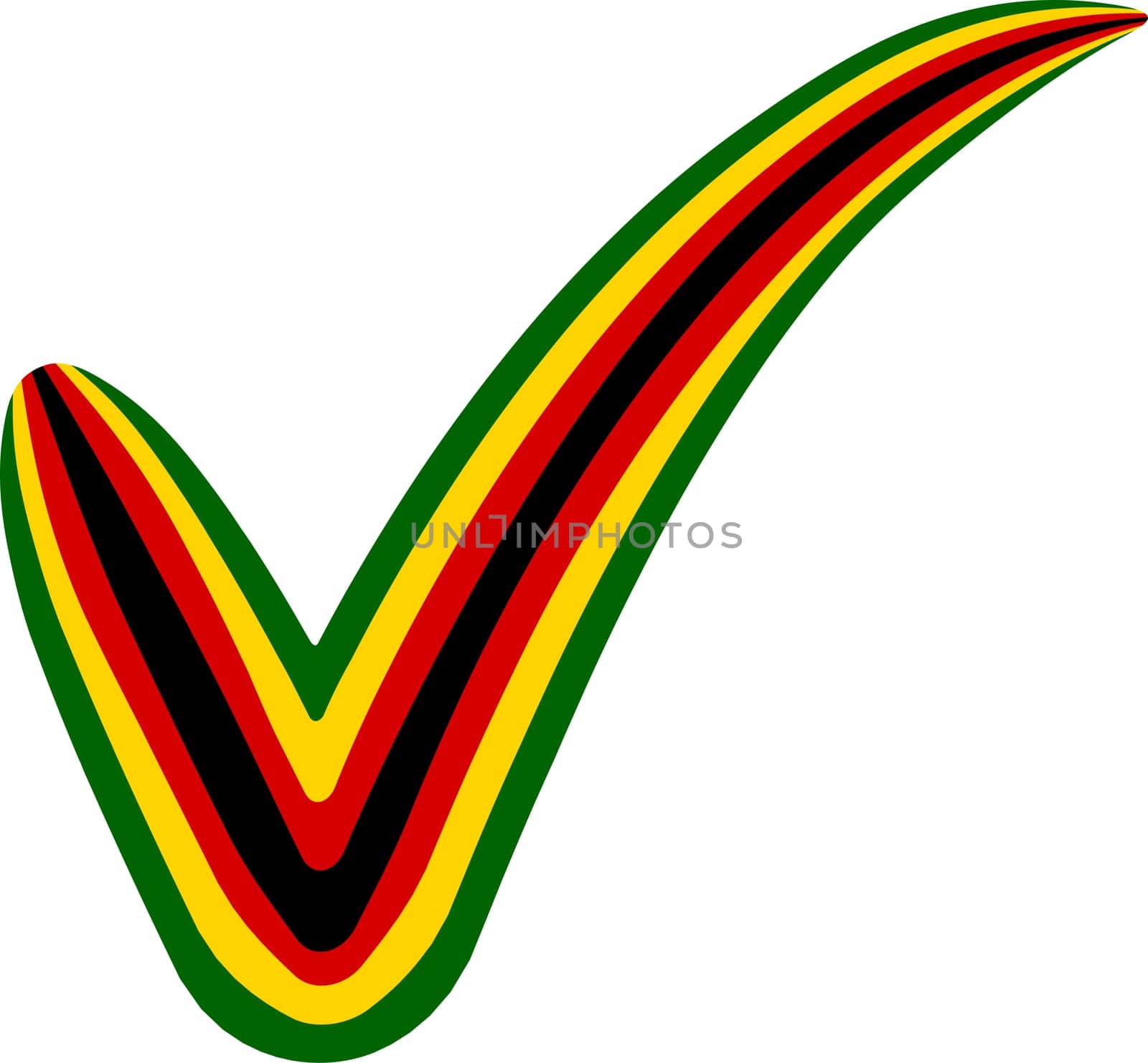 Check mark style Zimbabwe flag symbol elections voting approval Mugabe by koksikoks