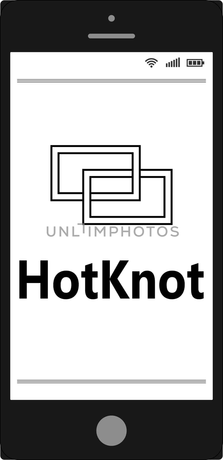 Wireless data transmission system hotknot. vector hotk not by koksikoks
