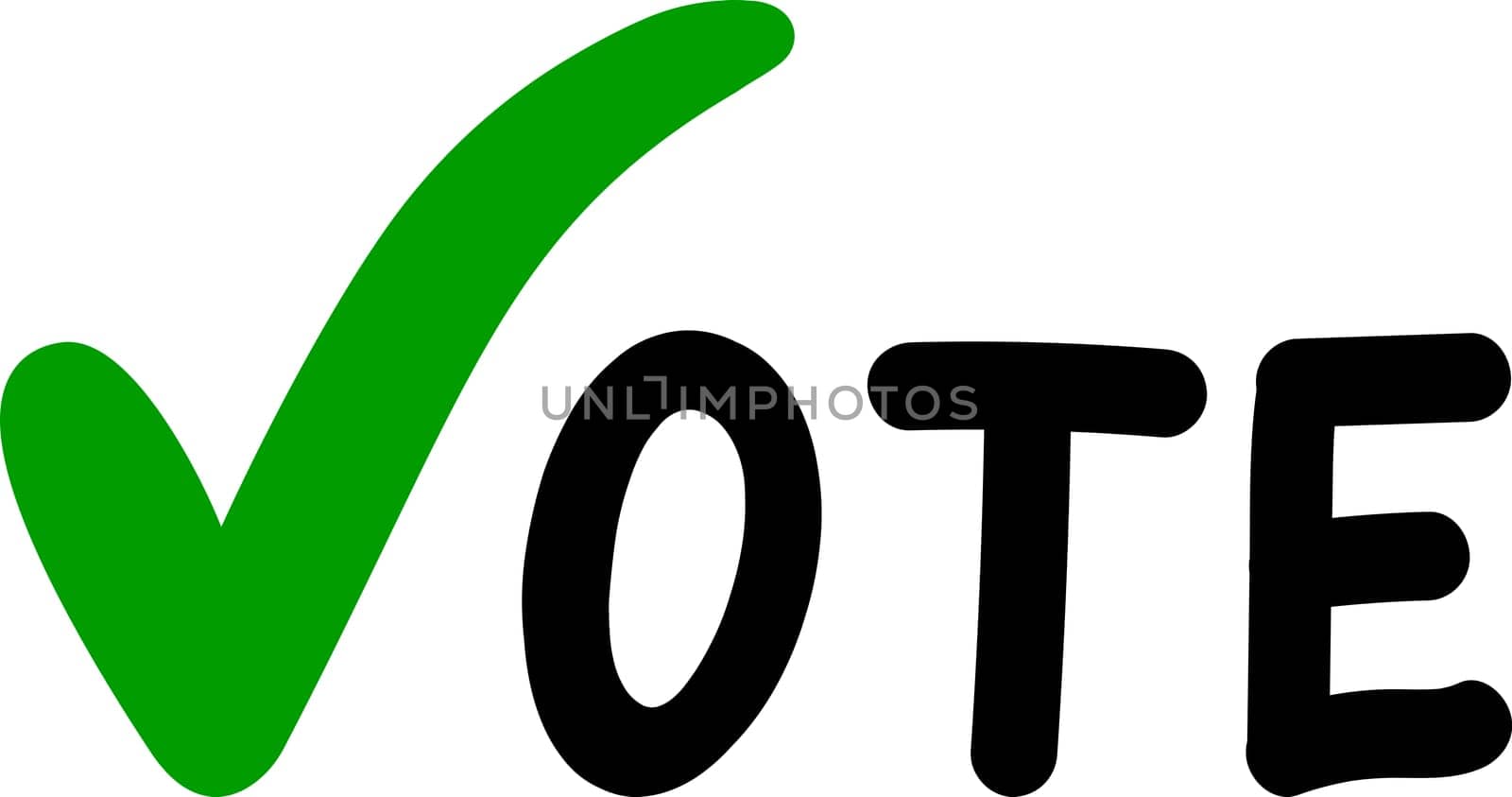 Voting Symbols hands design. Elections icons template.green check marks by koksikoks