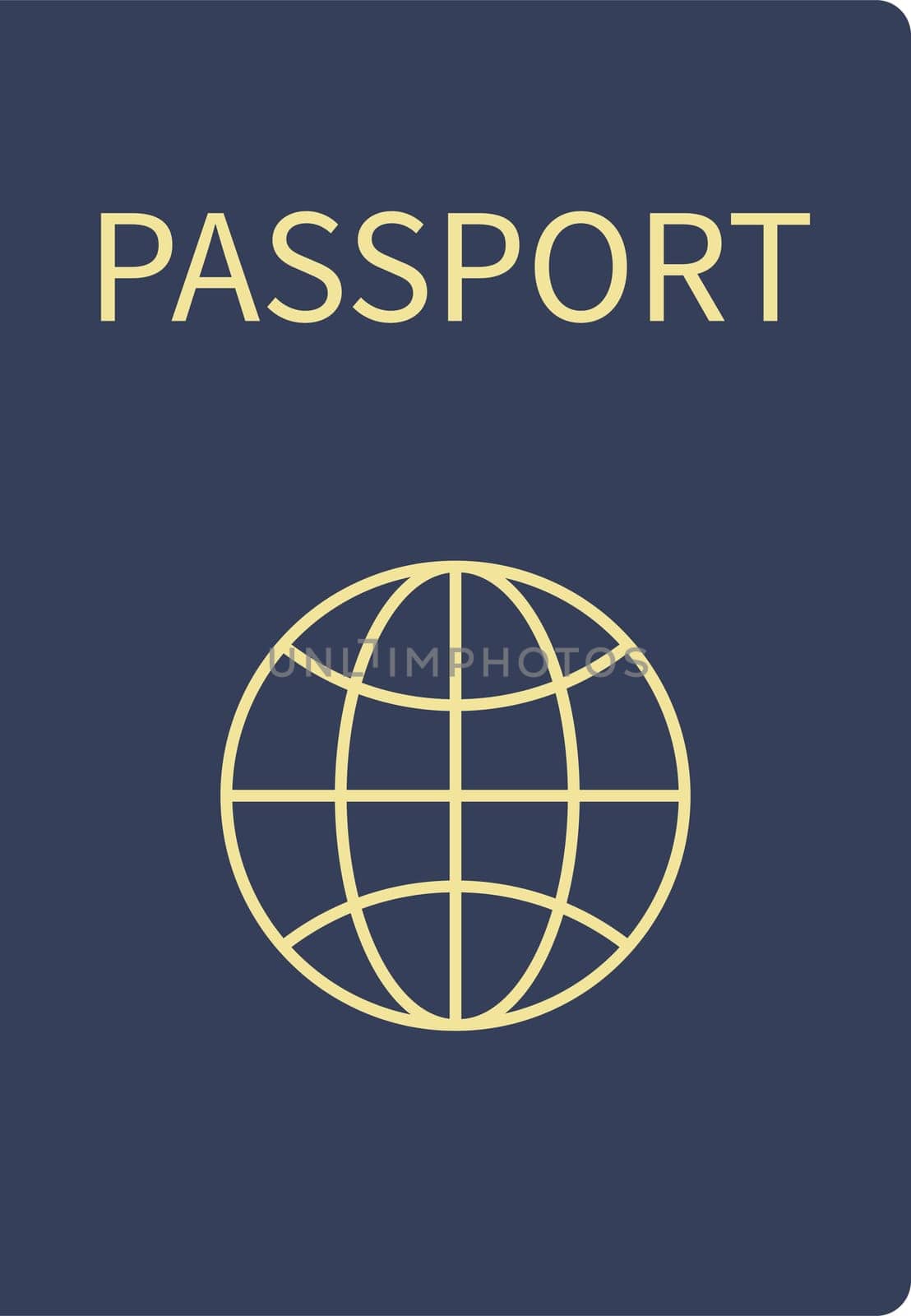 International blue passport,  travel  another country stock illustration