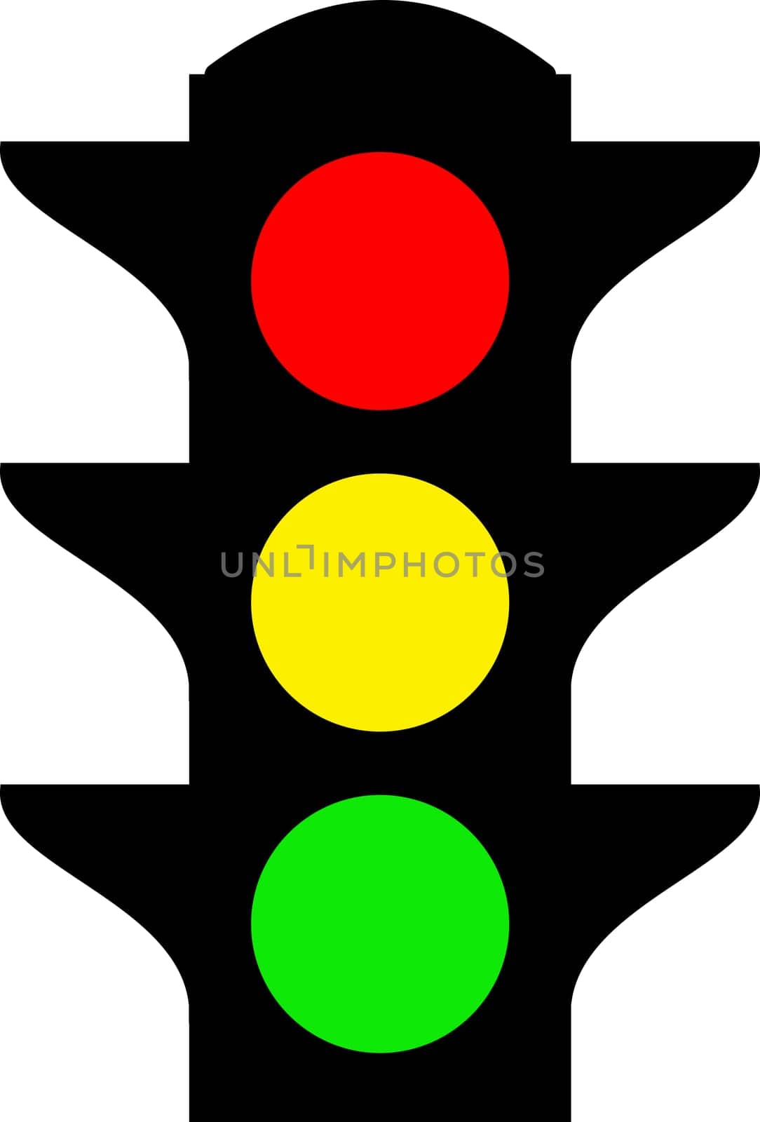 Traffic light interface icons red yellow green yes, no