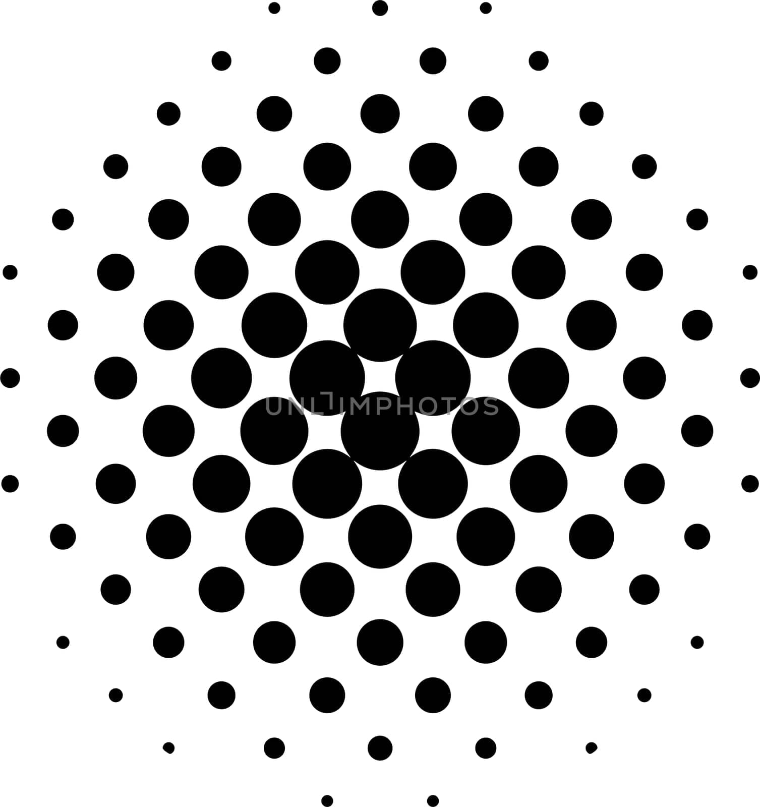 Halftone circles size circles gradations dot pop, art pattern