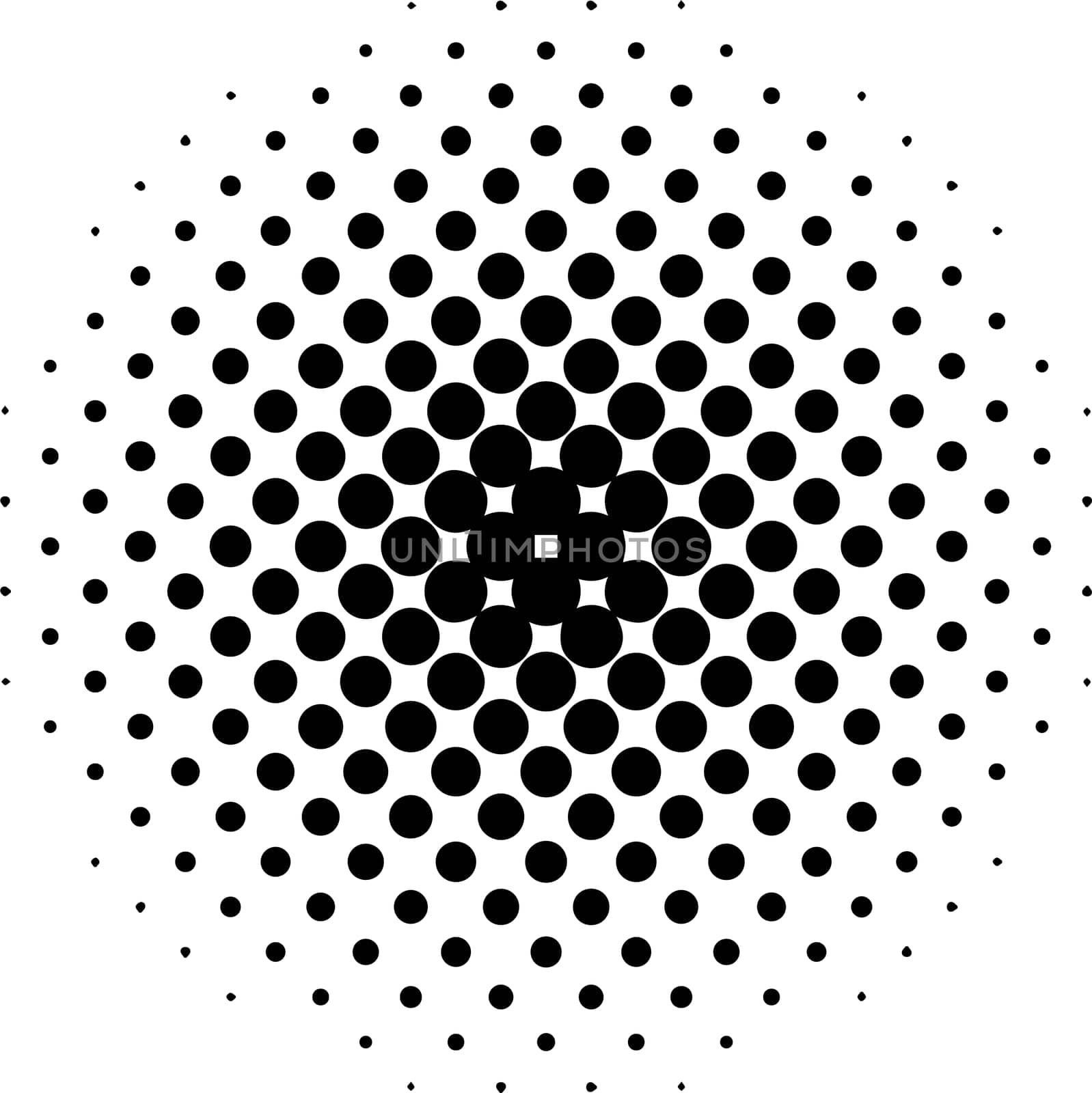 Halftone circles size circles, gradations dot pop art pattern by koksikoks