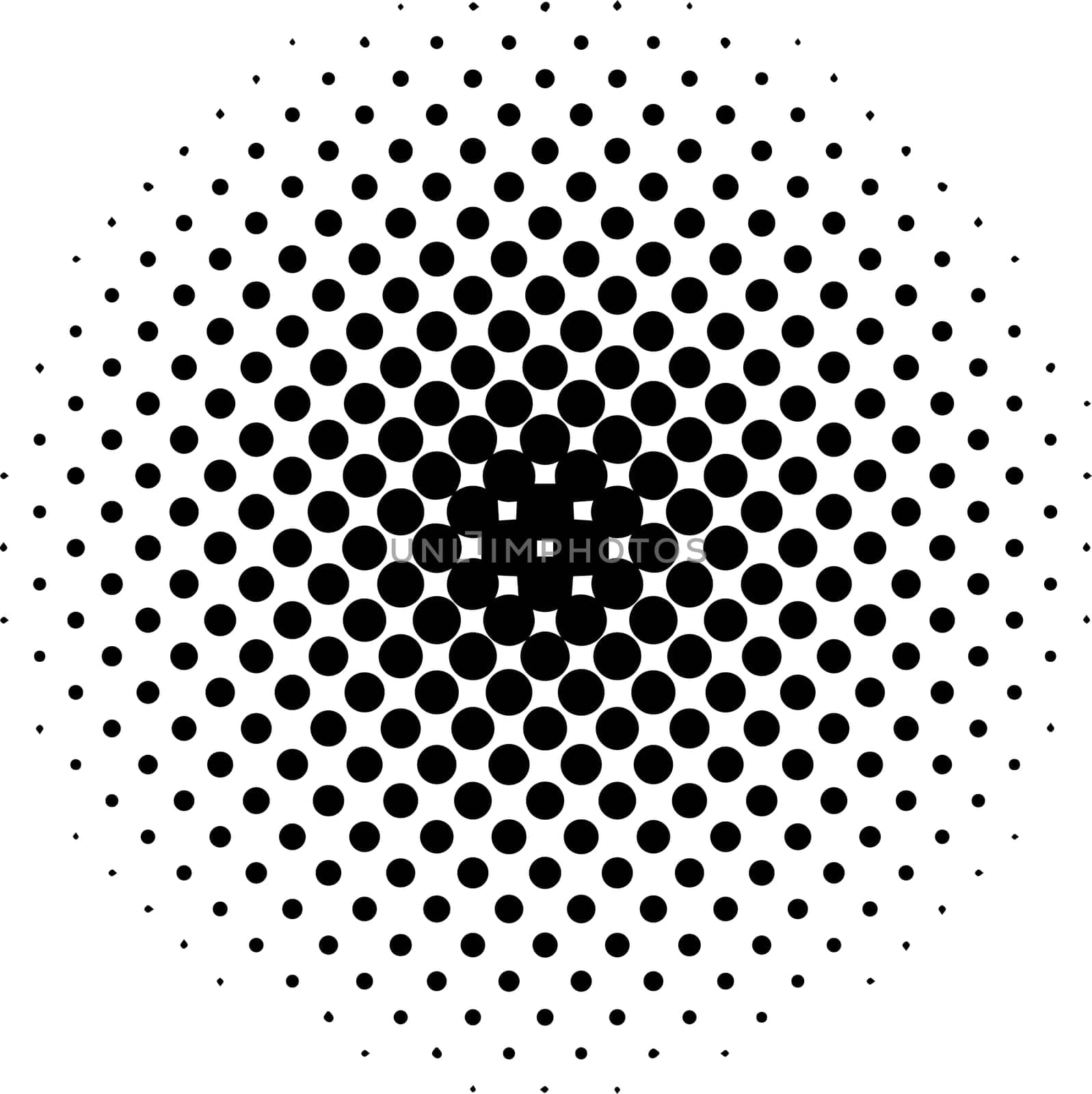 Halftone circles size, circles gradations dot pop art pattern by koksikoks