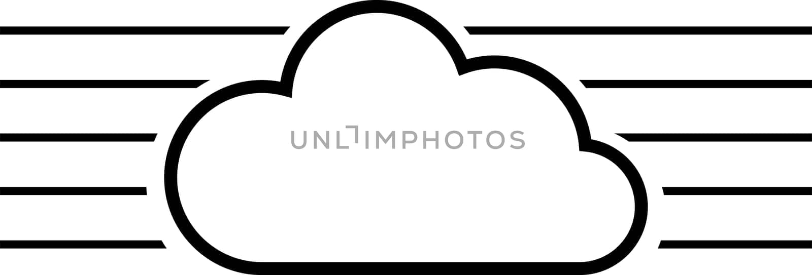 Cloud cloudy template create logo cloud data repository, vector template