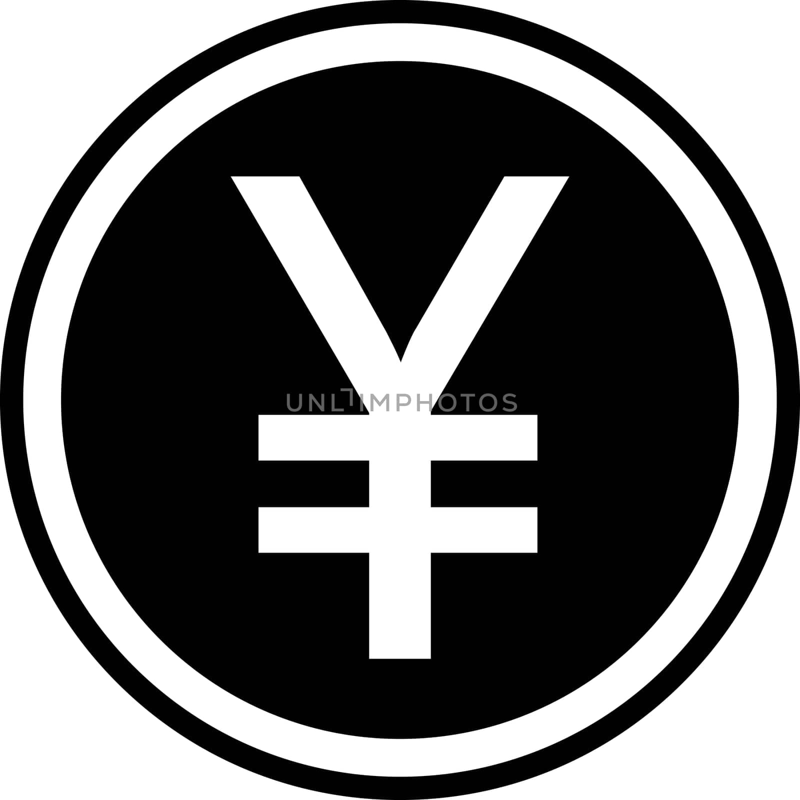 Chinese yuan icon sign symbol, Japanese Yen Chinese Yuan currency by koksikoks