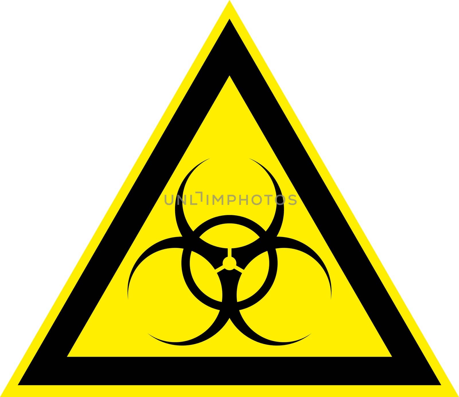 Biohazard Sign biological activity threat alert. Vector illustration