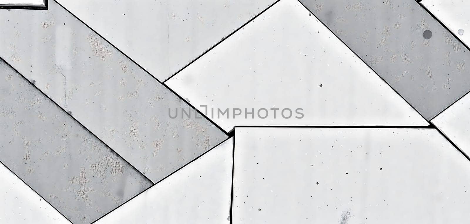 A stylish arrangement of gray and white tiles showcases a modern geometric pattern, featuring interlocking shapes that enhance the space's contemporary aesthetic.