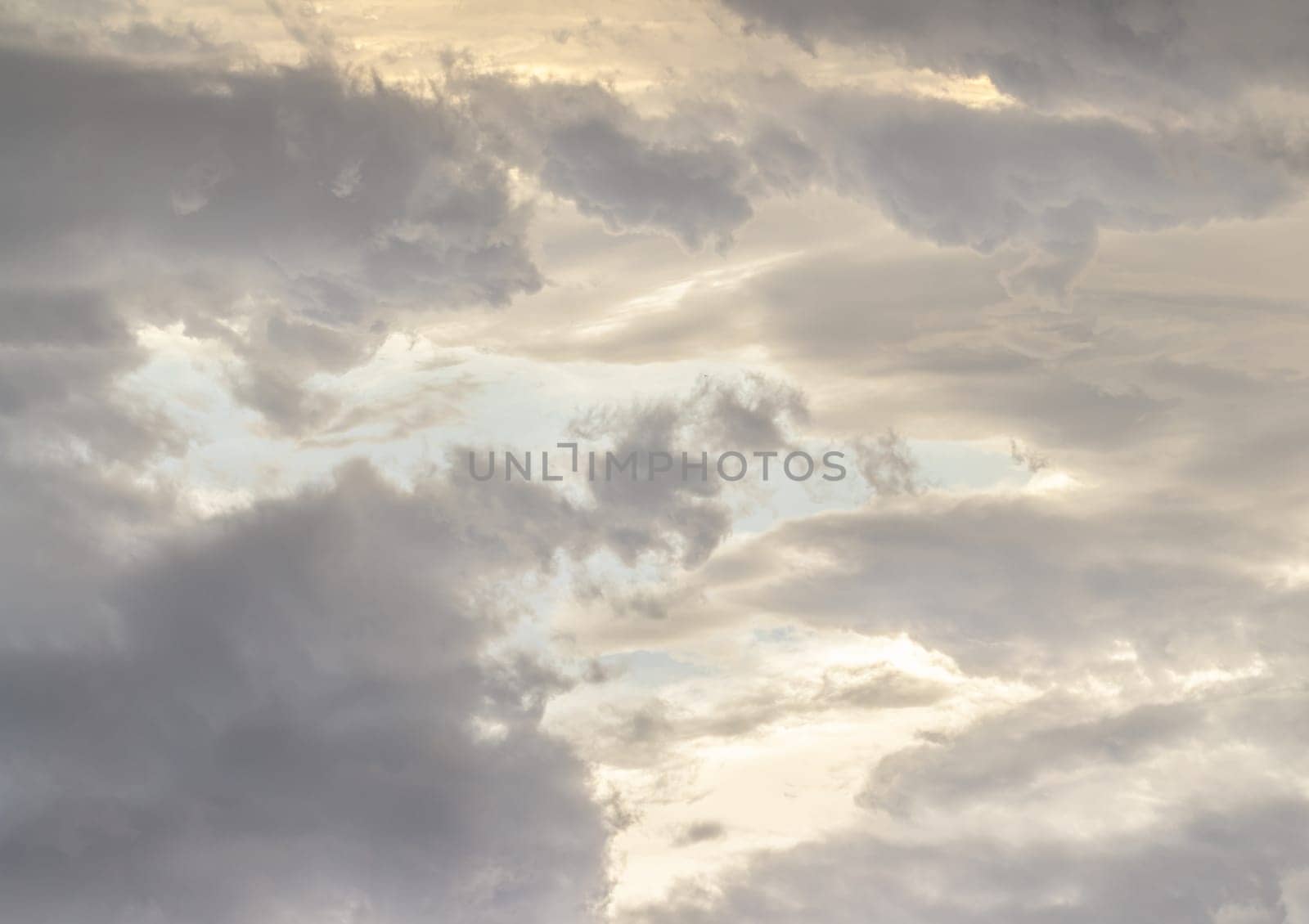 Beautiful sky with clouds background. The softness of the clouds and the brightness of the sky. Light blue background. Relaxing feeling and inspirational, Nature abstract composition, Space for text, Selective focus.