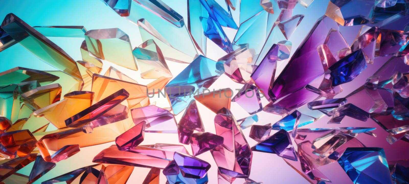 broken glass, colorful crystal texture, ai by rachellaiyl