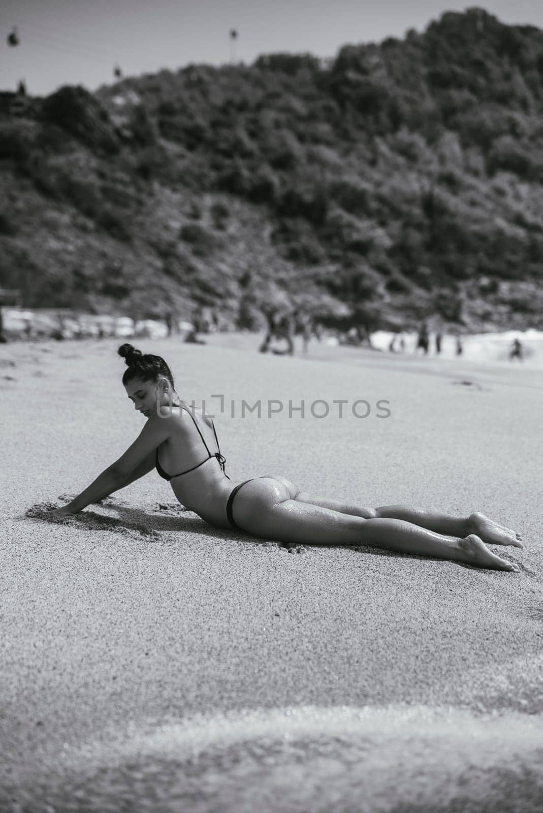 A beautifully serene beach scene that captures an unforgettable moment of ultimate relaxation and tranquility