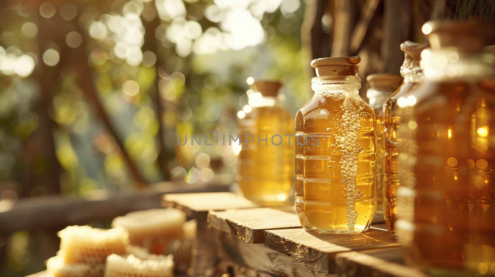 Beekeeping and Honey Harvesting Backdrop