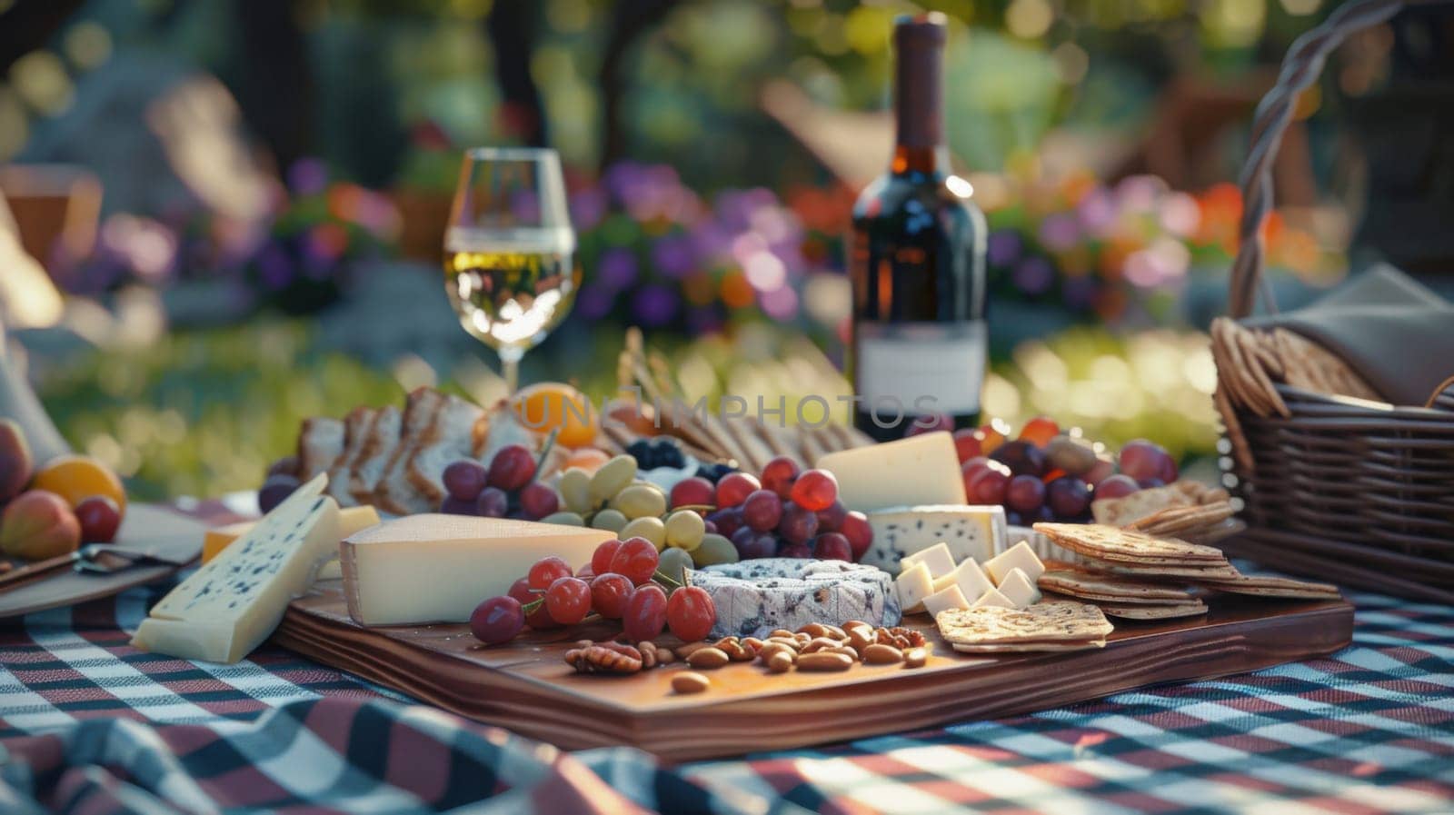 Cheese board featuring a variety of artisan cheeses