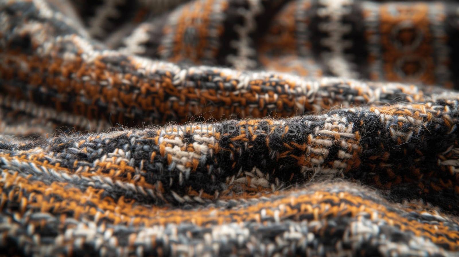Warm woolen plaid texture background, creating a visually appealing display