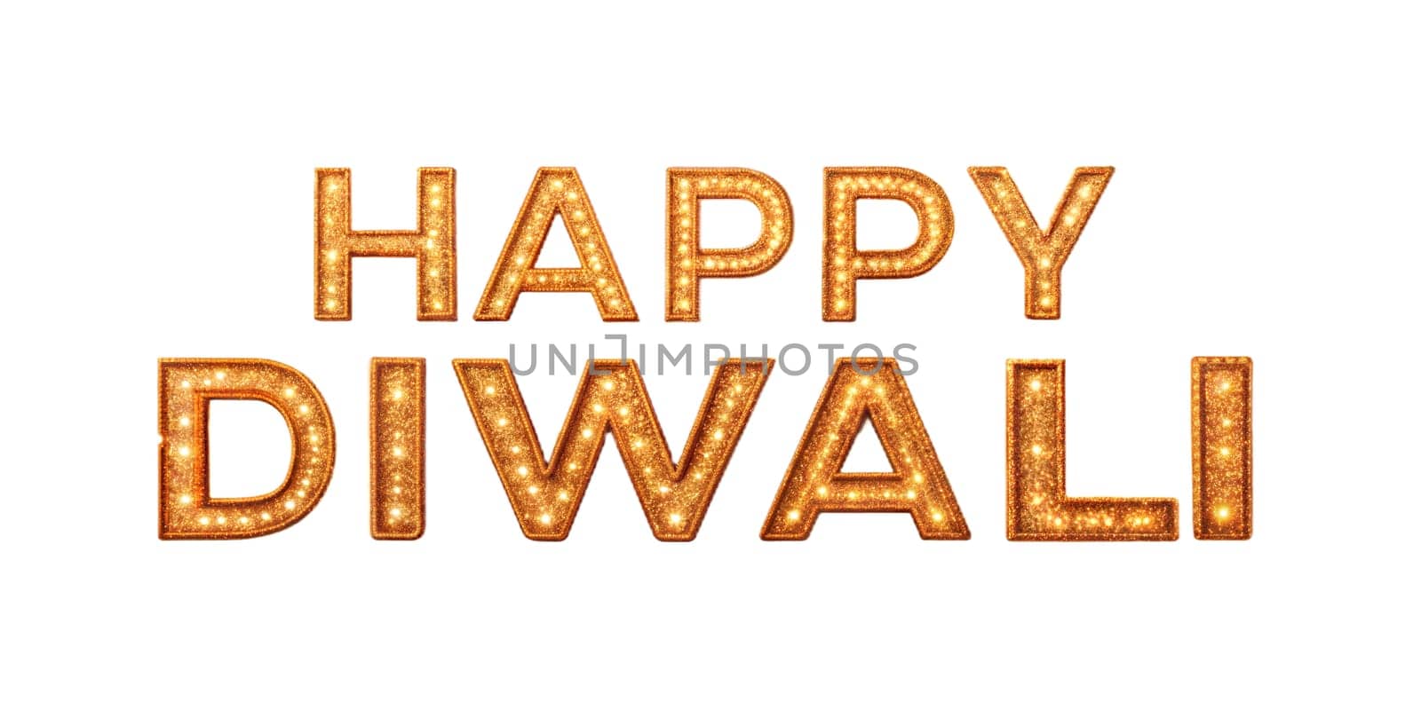 Happy Diwali gold text. Happy Diwali text design. Diwali Festival. Deepavali design. Ai generated