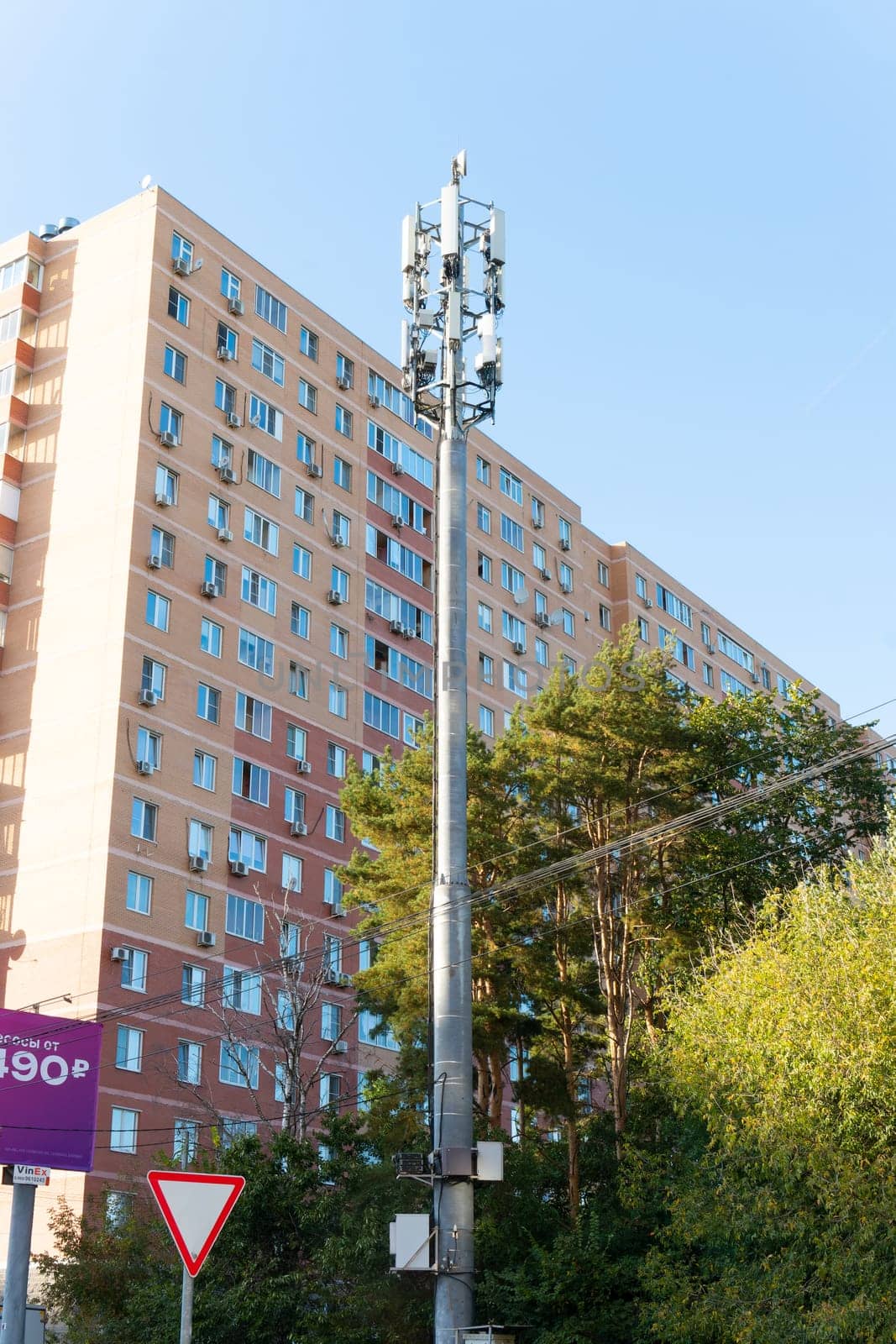 blue cellular communication technology sky network global mobile cell equipment metal signal