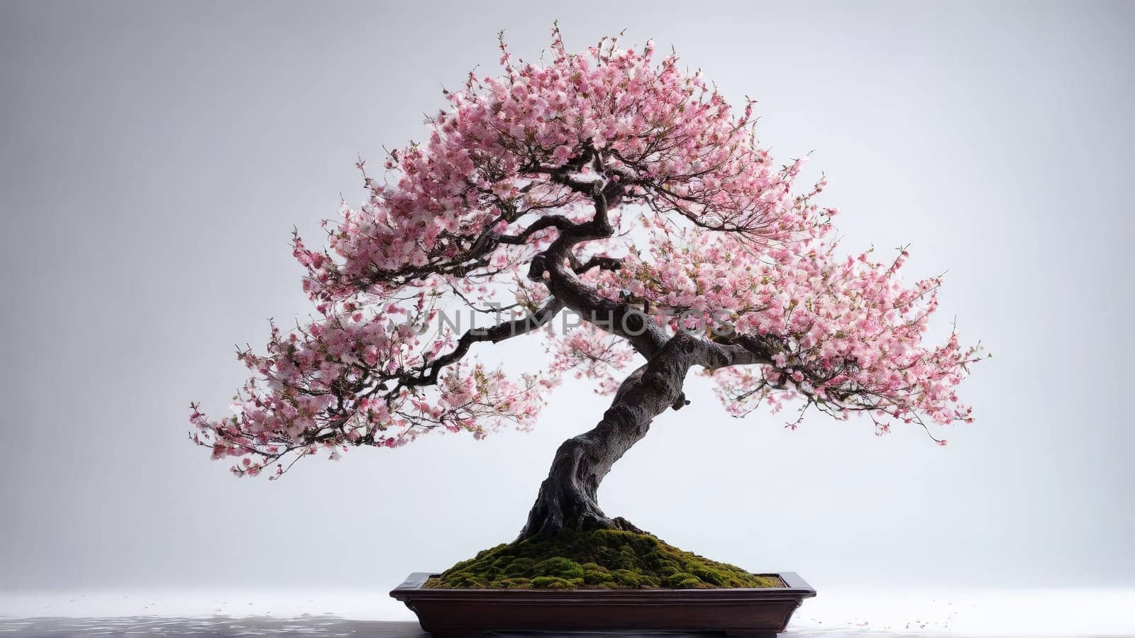 Abstract background with bonsai tree
