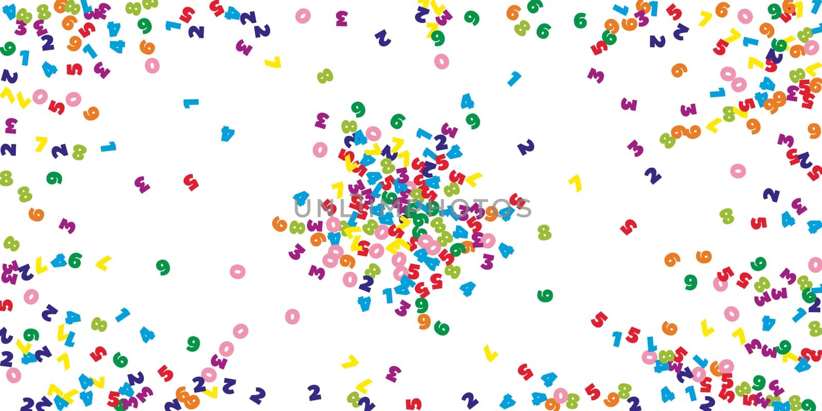 Scattered letters of latin alphabet. Colorful childish floating characters of English language. Foreign languages study concept. Back to school banner .