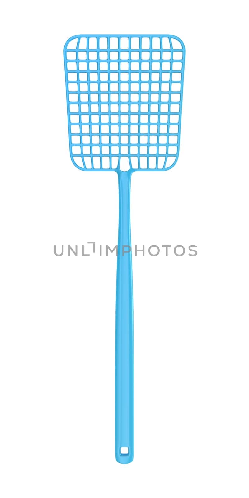 Plastic fly swatter on white background