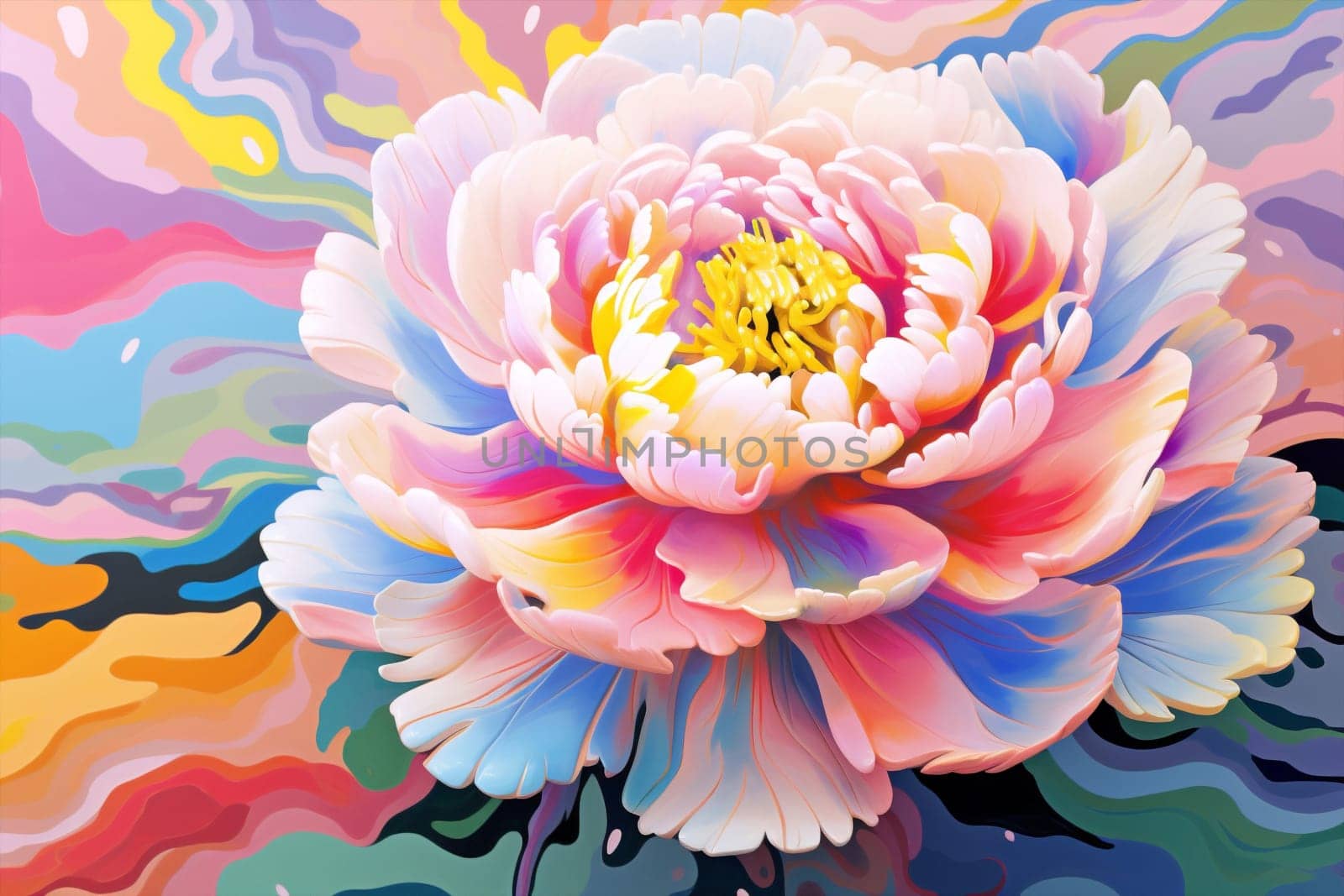 Peony flower pink floral colorful by Vichizh