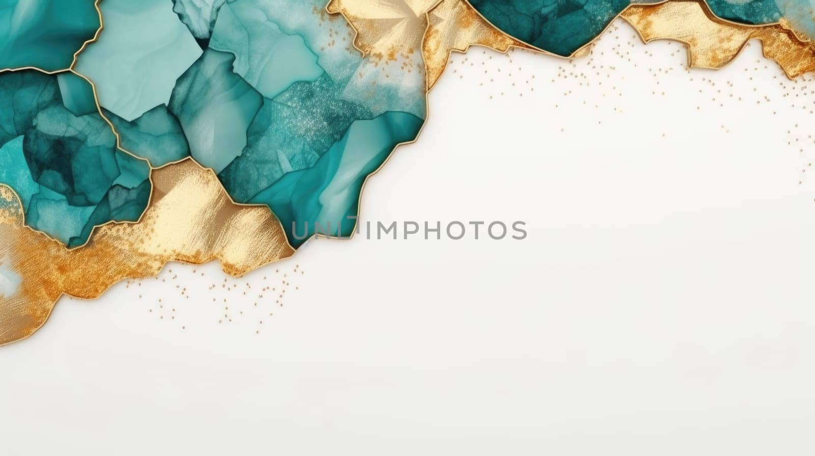 Abstract watercolor artwork mixed with buzzy geometric shapes for background of social media banner generative AI image