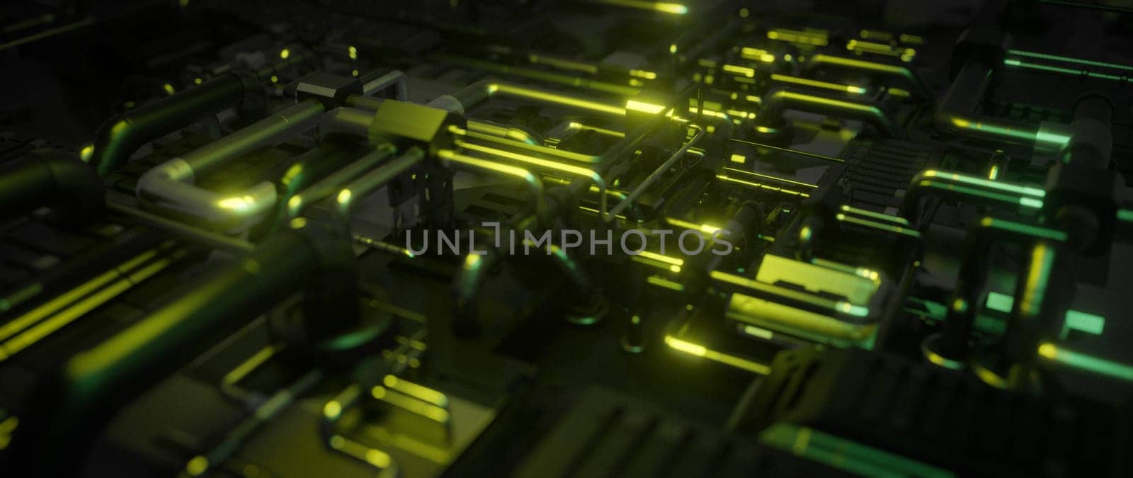 Abstract Industrial Machine Banner Background