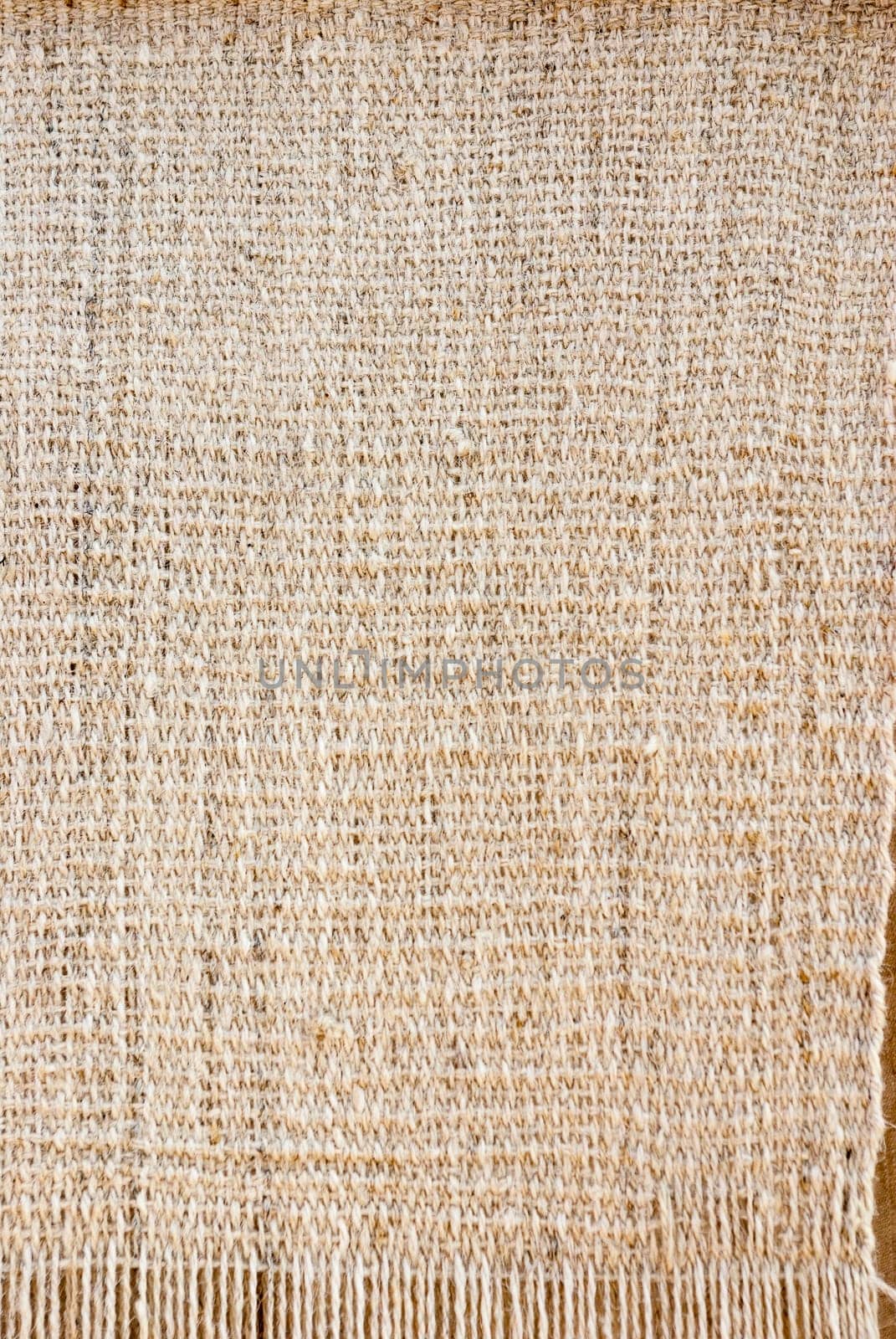 White old-fashioned rustic homespun cloth for background