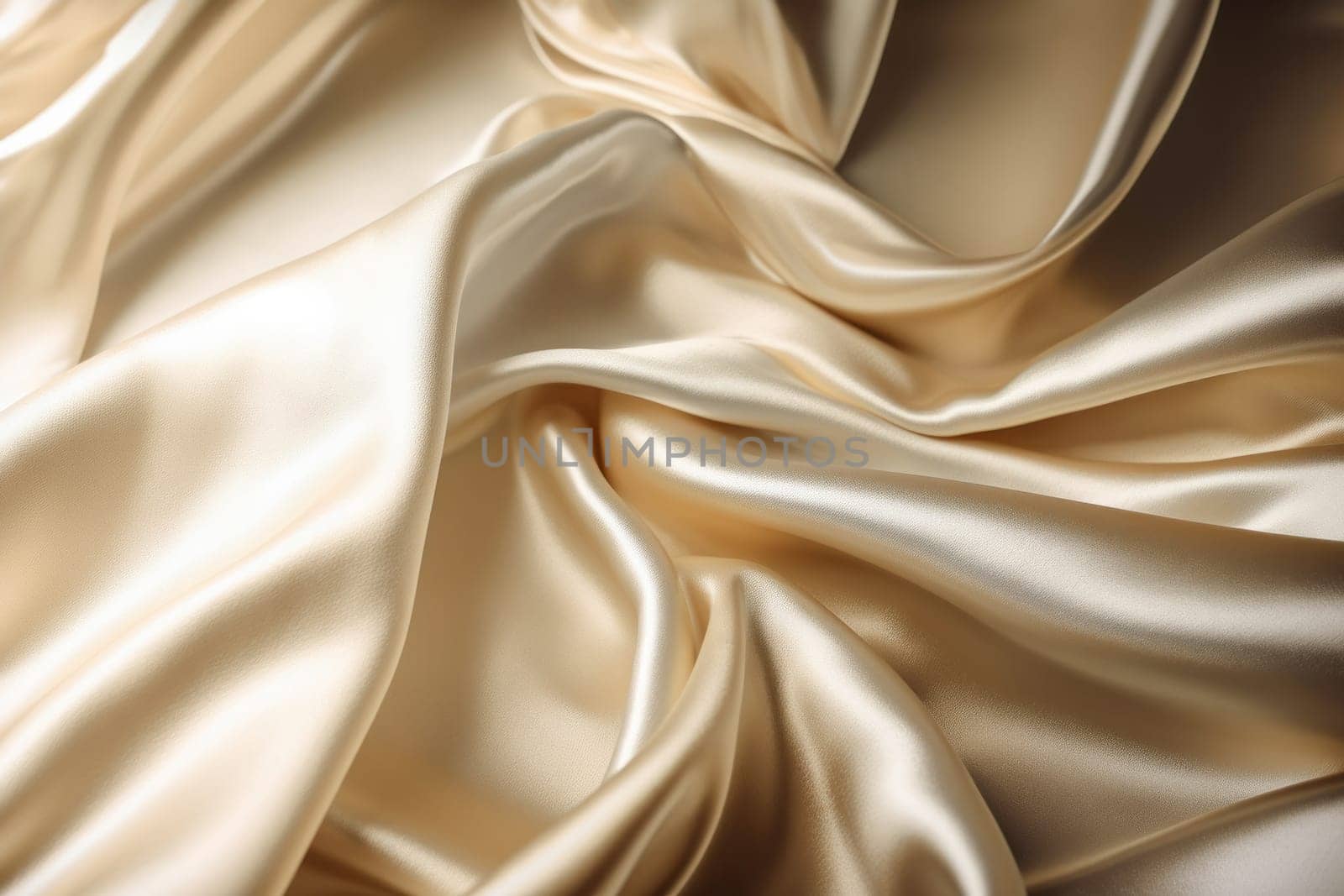 A detailed close-up view of a soft and elegant white textile fabric, perfect for fashion or home decor. AI Generative.