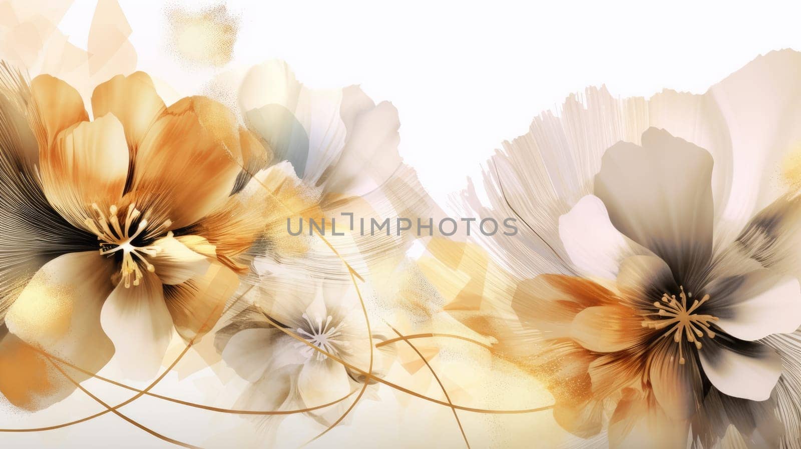 Watercolor abstract design for background wedding or buzzy social media banner by biancoblue