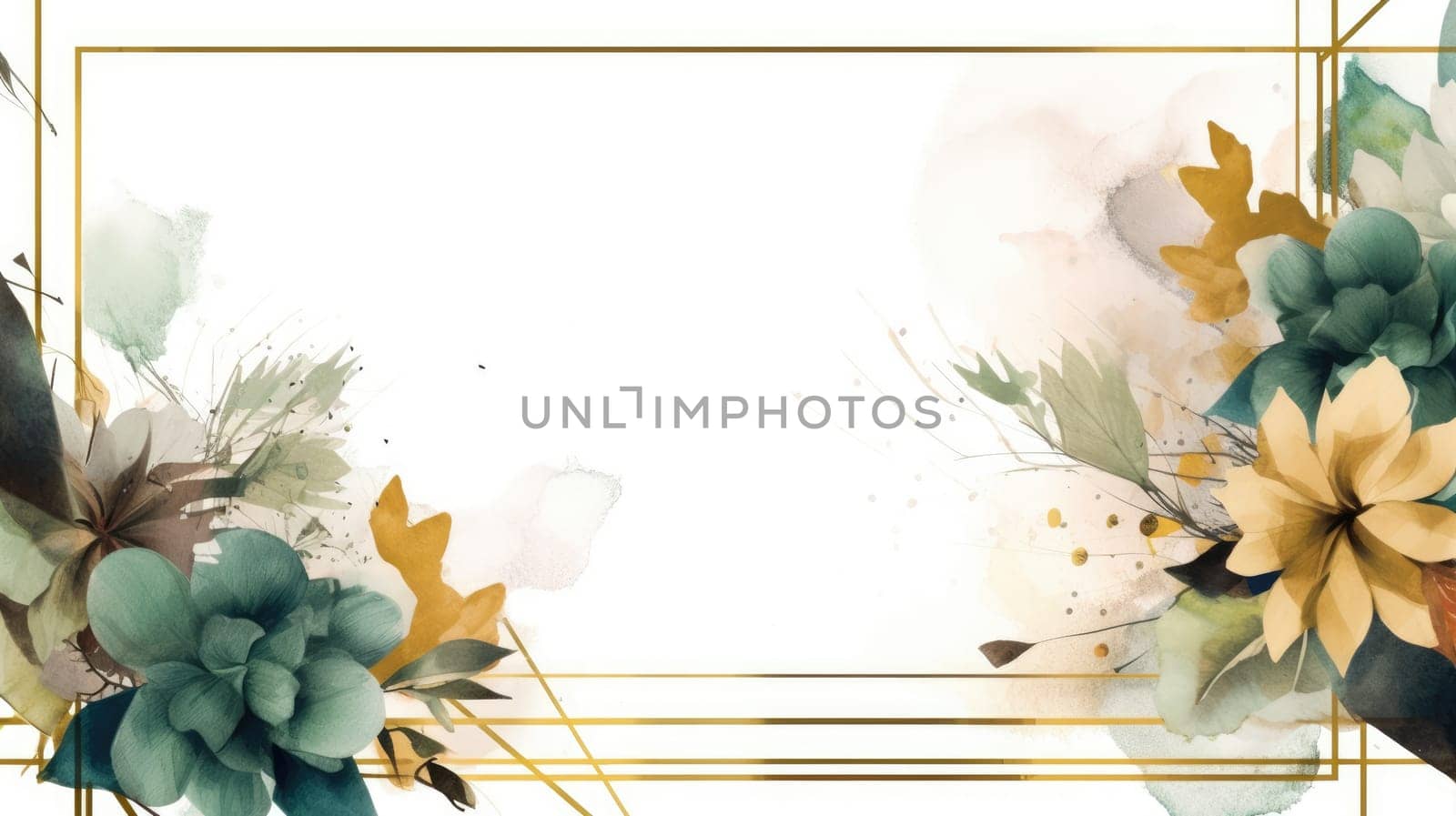 Watercolor abstract design for background of wedding or buzzy social media banner generative AI