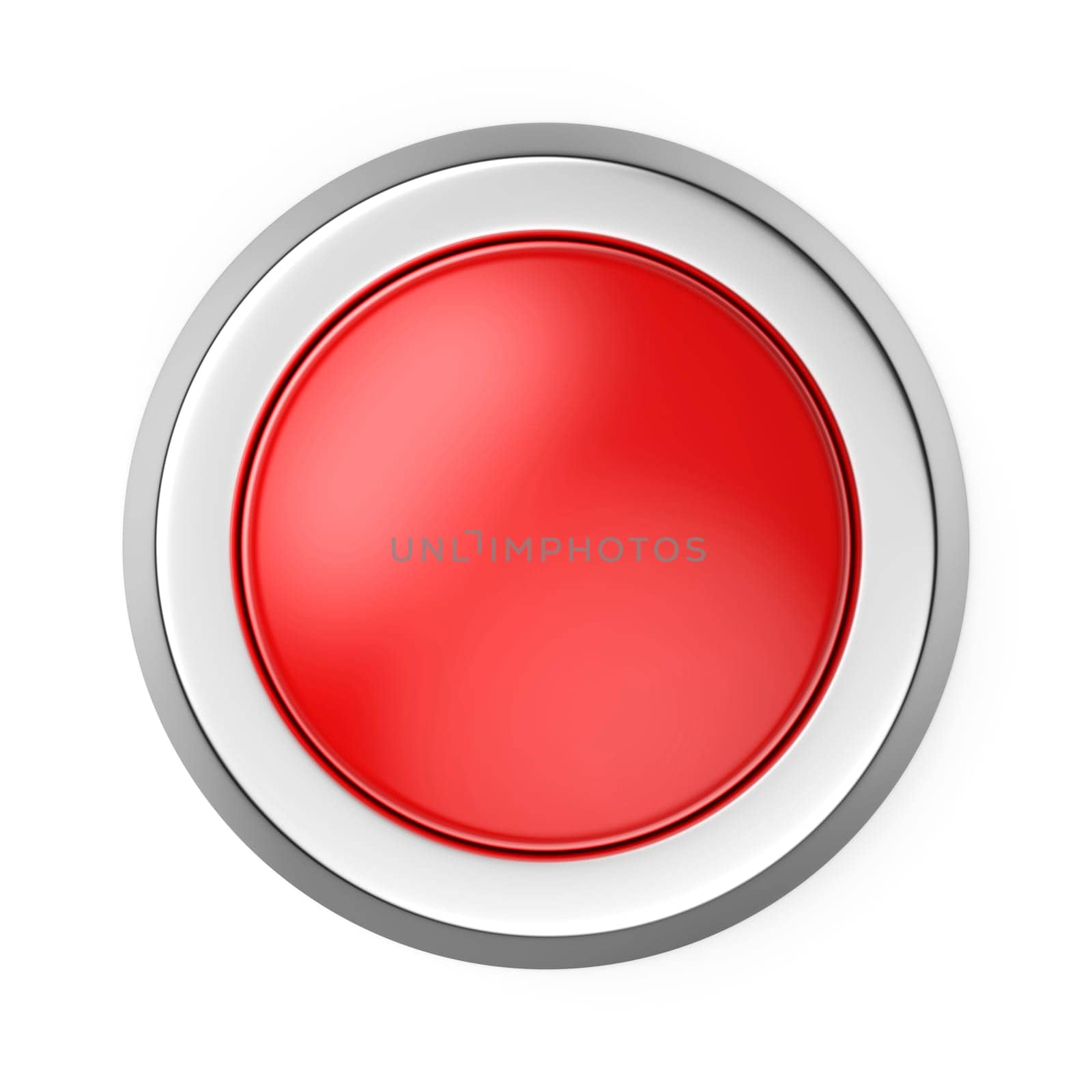 Round red emergency button by magraphics